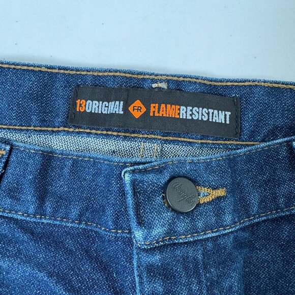 Wrangler FR Flame Resistant Work Jeans Size 36 x 30 Blue Straight Leg FR13MWZ - Picture 5 of 12